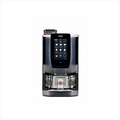 Gaggia G300 bean-to-cup coffee machine, front view with touchscreen, bean hopper and latte glass.

