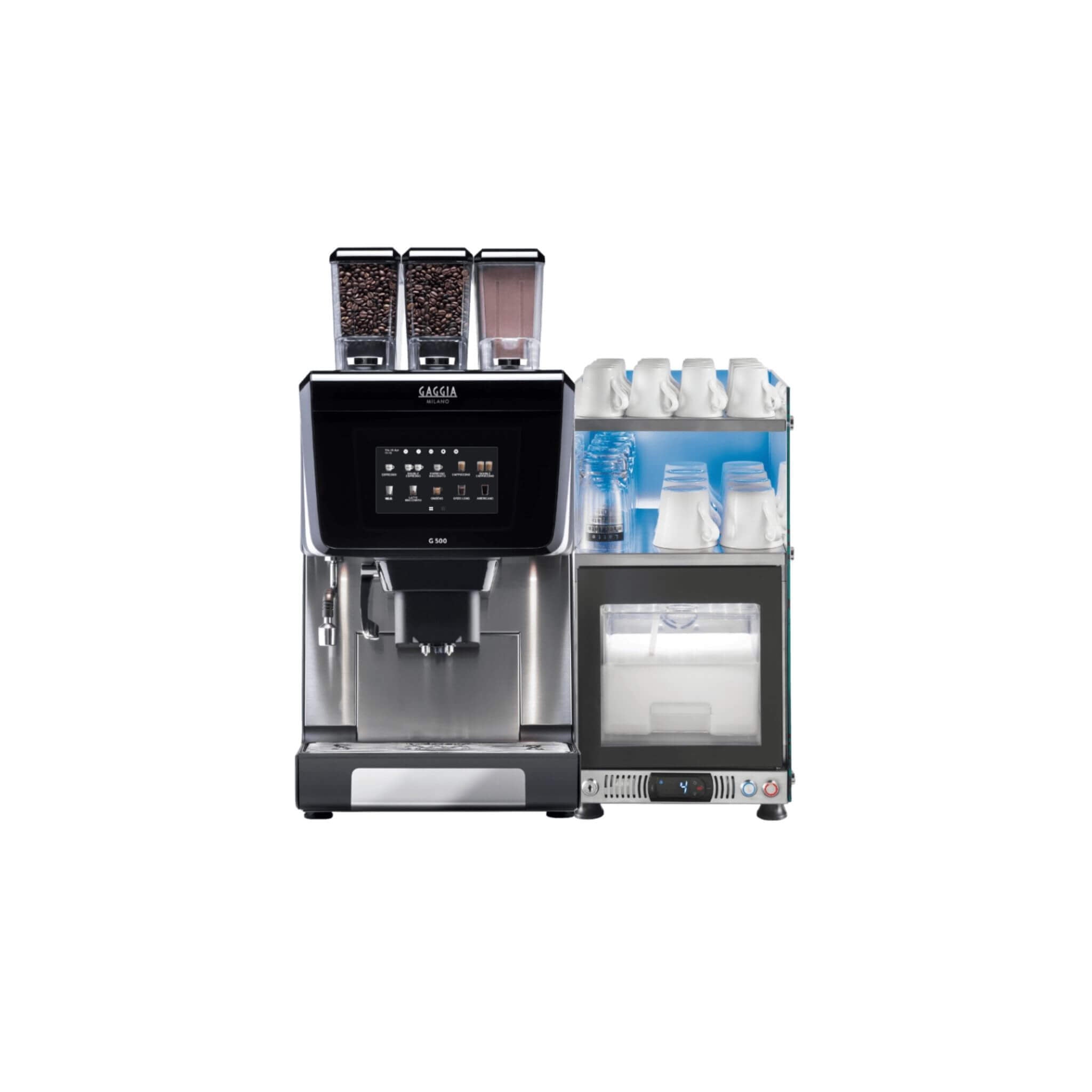 4L Glass Front Milk Cooler with Cup Warmer