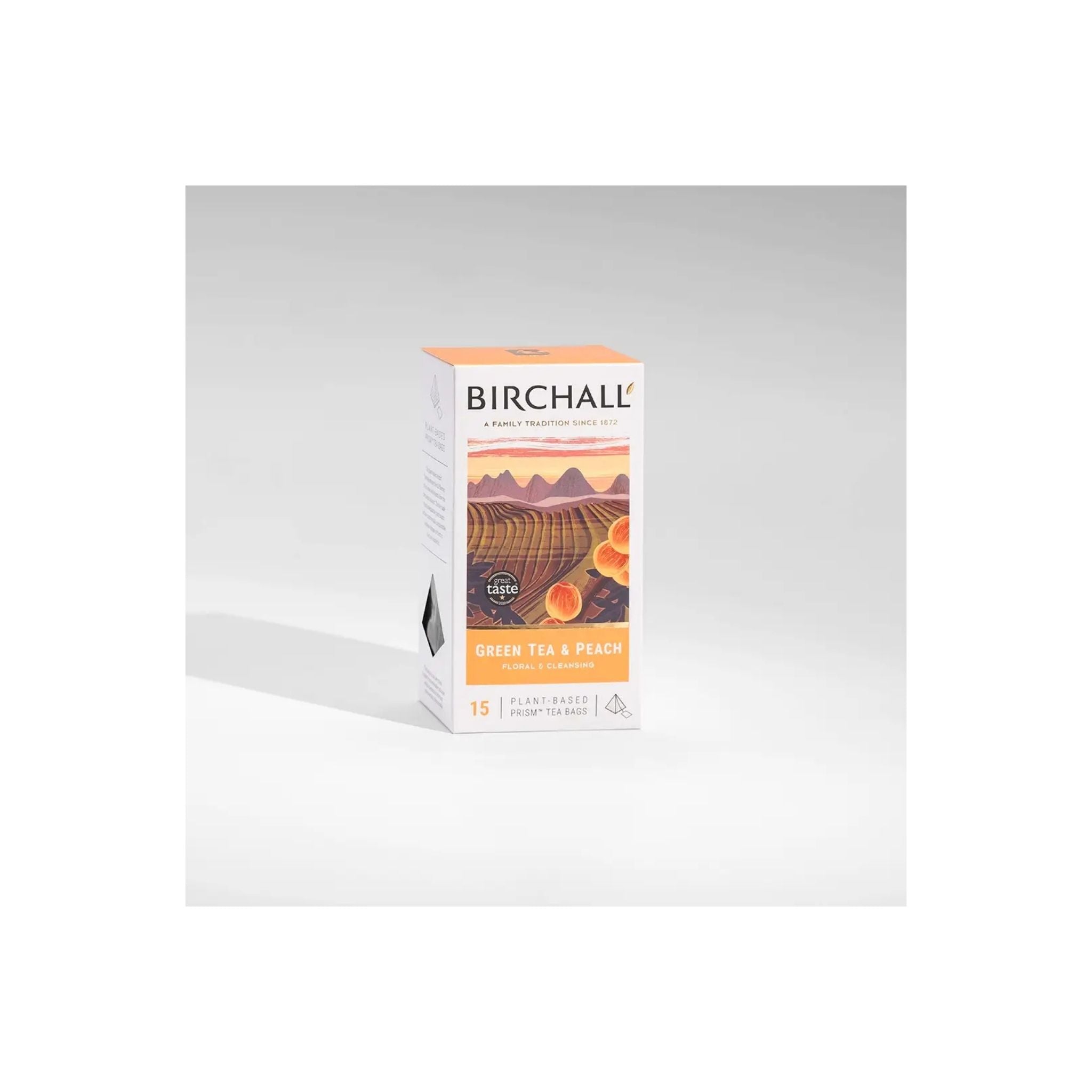 Birchall Green Tea & Peach Prism Tea Bags x 15