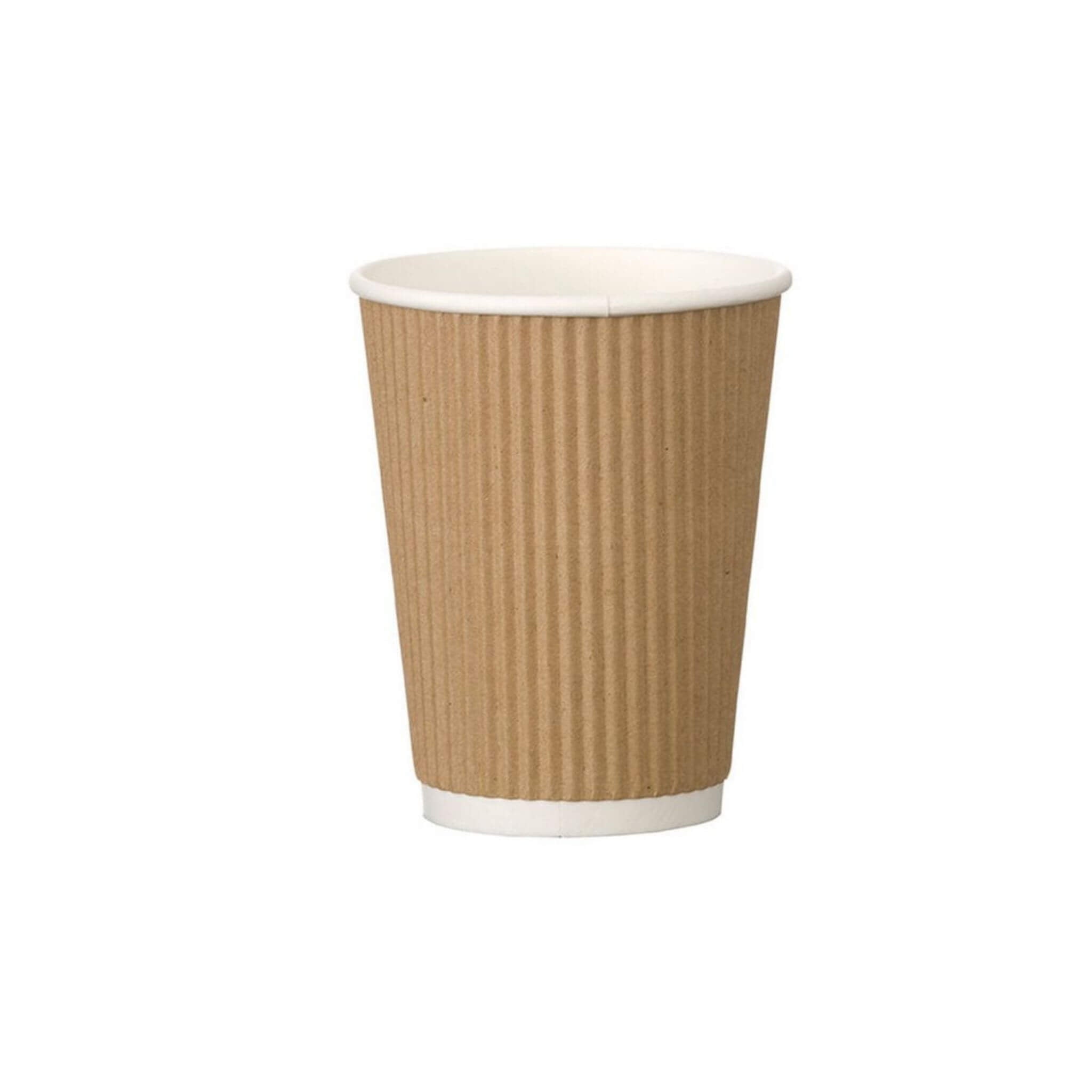 8oz Kraft Ripple Wall Hot Cup (PE Lined)